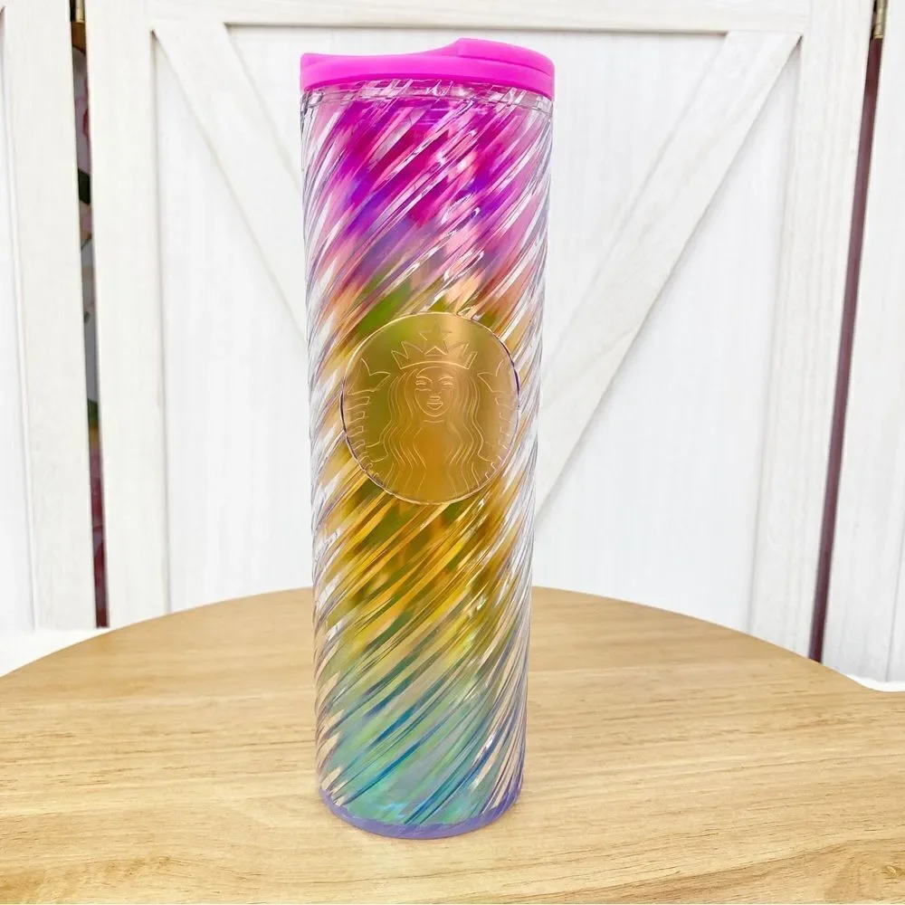 Starbucks Pride 2023 Iridescent Ombre‎ Swirl Tumbler Cup